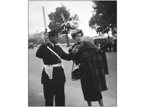 Suzy Parker and the policeman