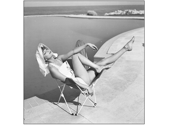 Marie Hélène Arnaud, at the swimming pool